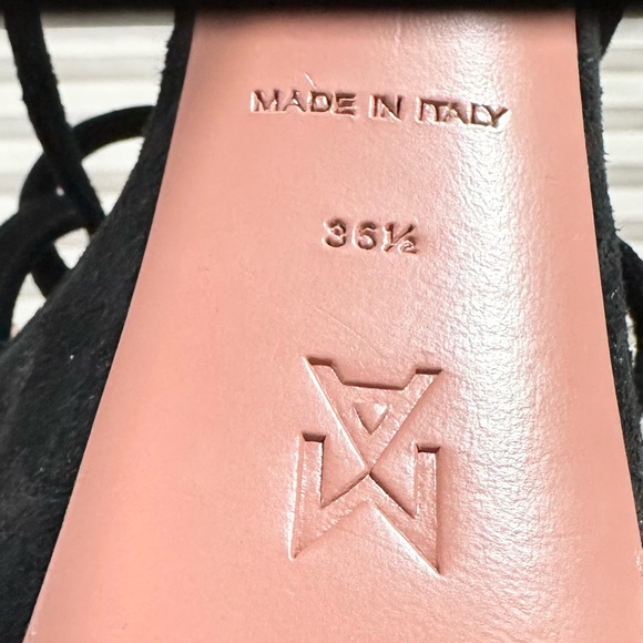 🌹AMINA MAUDDI🌹 Sita Suede Platform Sandals Black Size: 36.5 - Picture 14 of 15